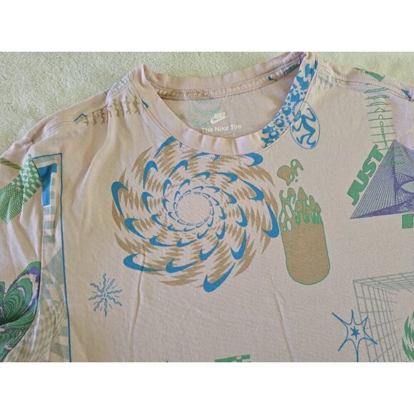 Nike NSW Festival All Over Print Men's T-Shirt Size Medium FB9780 Pink - Picture 2 of 7
